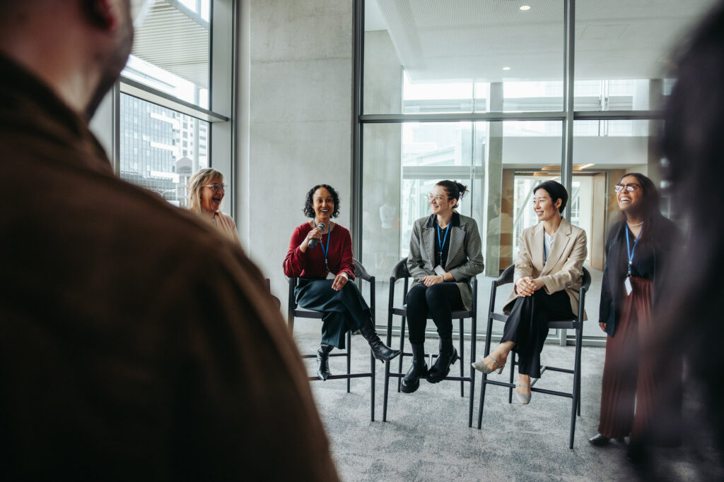 A panel of employers discuss hiring new talent
