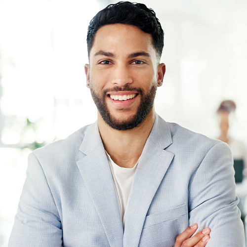 An employer headshot
