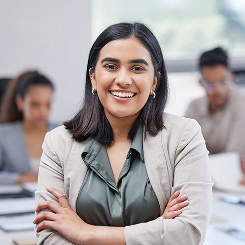 An employee at a skills program